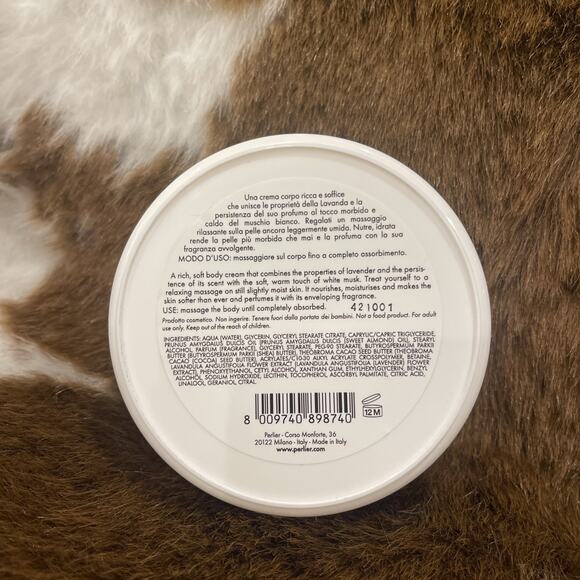 Perlier Lavender and White Musk Body Cream 6.7 fl oz‎ - Picture 2 of 3